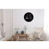 Lijnen - Illustratie - Wit Wandcirkel aluminium klein -woonkamer