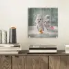 Hondjes - Badkuip - Badeendjes - Handdoeken plexiglas 5mm klein -sfeer1