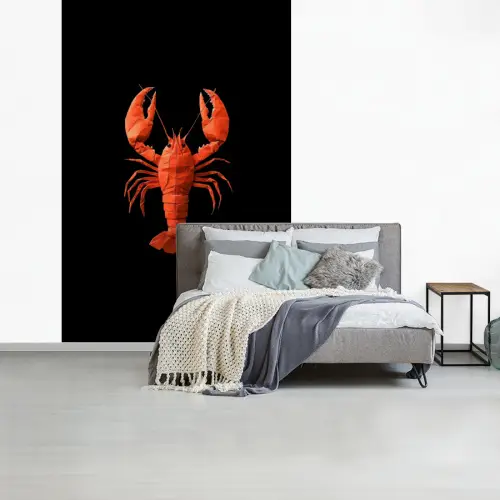 Kreeft - Papier - Origami papier - Rood fotobehang vinyl groot -slaapkamer