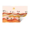 Abstract landschap - Palmbomen - Kleurrijk Muursticker klein -3d