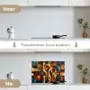 Figuren - Abstract - Symbolen keuken achterwand spatscherm klein -voor_na_NL