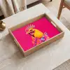Haan - Kleurrijk - Kimono - Roze Dienblad Rechthoek middel -sfeer1