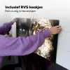 Vrouw - Bladgoud - Zwart - Goud - Luxe Inductie beschemer met haakjes klein -ky-ophangen-nl