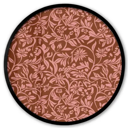 Bloemen - Print - Roze Fotolijst rond zonder passe partout klein 856 -3d
