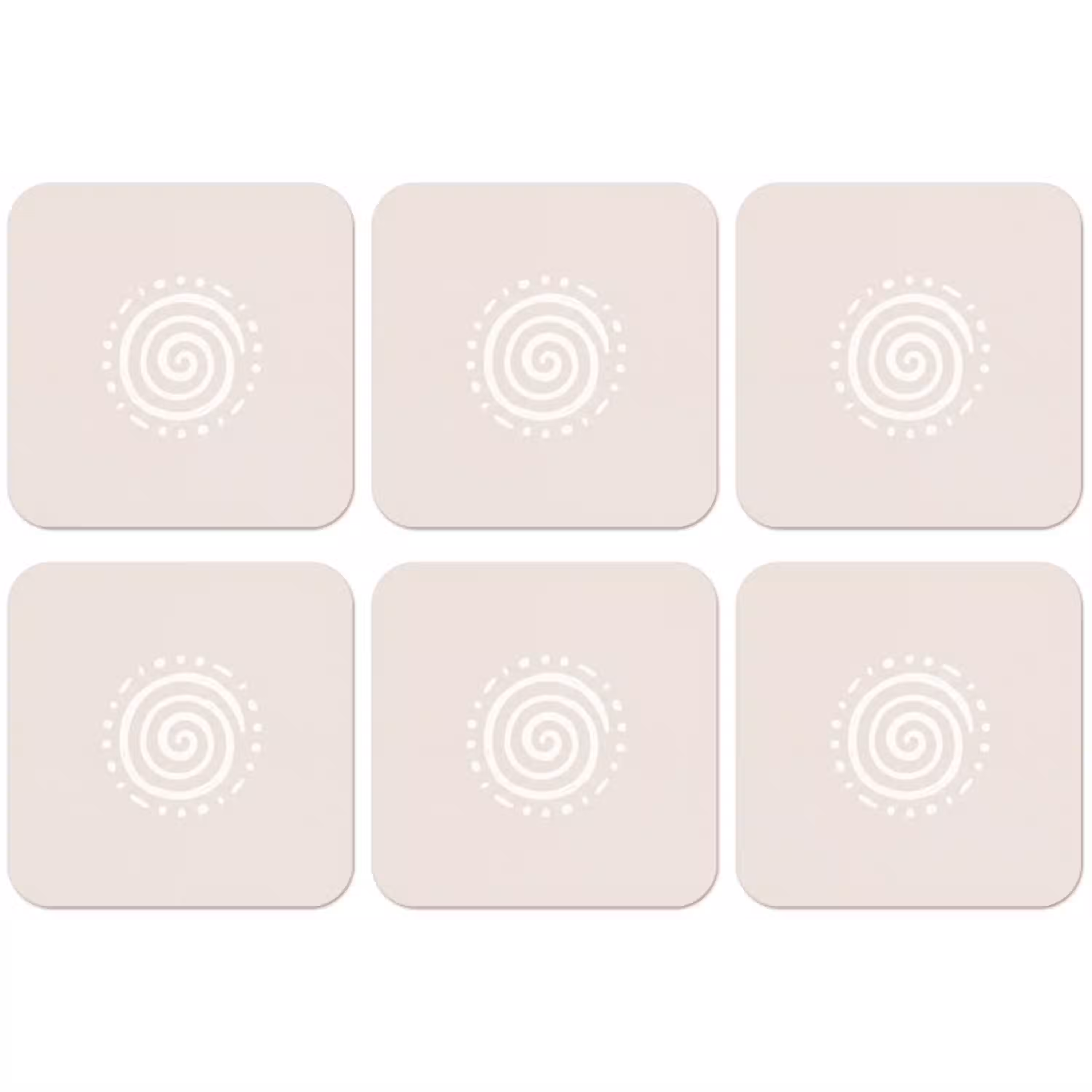 Symbool - Spiraal - Abstract - Minimalistisch - Beige onderzetter kurk middel -zkaufland3dotto
