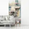 Fiets - Pastelkleuren - Bloemen fotobehang vinyl groot -woonkamer