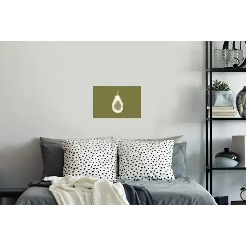 Avocado - Minimalistisch - Illustratie - Groen Muursticker klein -slaapkamer