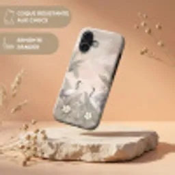 Kraanvogels - Natuur - Roze Toughcase MagSafe Apple iPhone 17 klein -USP_RandenV_FR