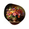 Kleuren - Boeket - Vaas - Hout Wandcirkel Organisch Forex 3mm klein -3d