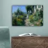 Kat - Vrouw - Bloemen - Huis canvas 2cm klein -sfeer4