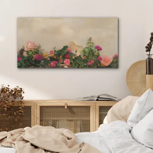 Rozen - Muur - Vintage PET vilt middel -sfeer3