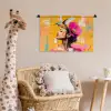 Vogel - Vrouw - Abstract - Bloem Wandkleed katoen klein -wsfeer5_kind