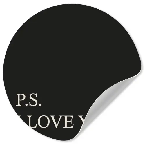 Zwart - Minimalistisch - Valentijn Wandcirkel behangsticker klein -3d
