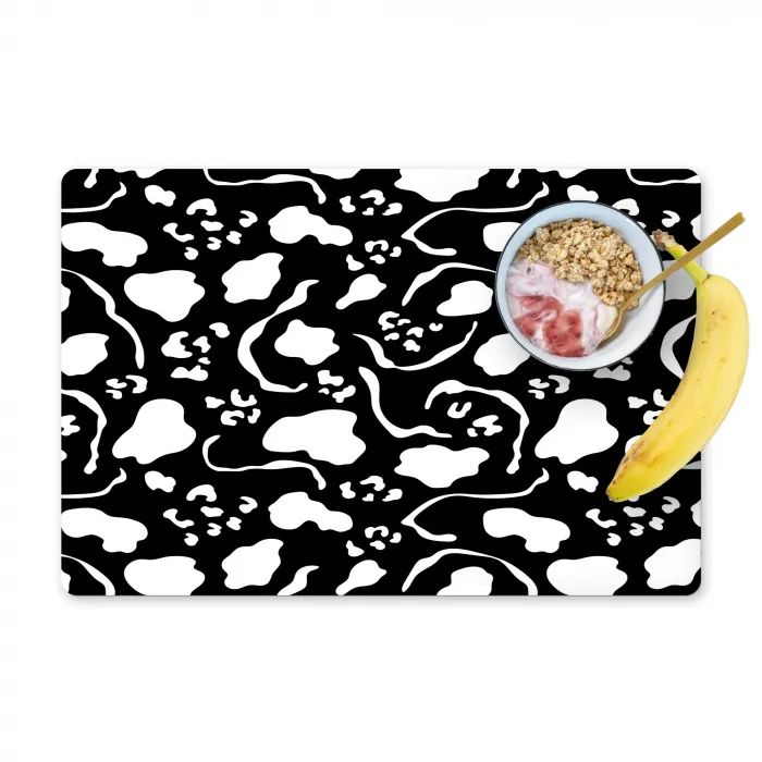 Wit - Zwart - Vormen - Patroon Placemat vinyl groot 368 -zzzproduct_Kitchenyeah-website