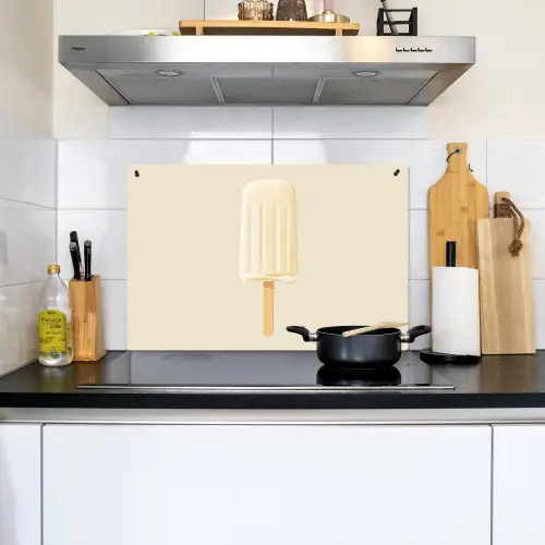 Minimalistisch - Waterijsje - Stokje - Beige Inductie beschemer met haakjes klein -sfeer2