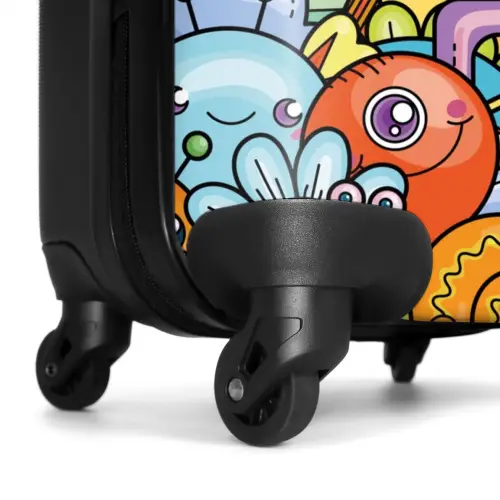 Monster met Stippen NBS - Handbagage koffer - Kinderen Unisex middel -wiel