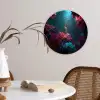 Standbeeld - Zeebodem - Koraal - Kleurrijk Wandcirkel plexiglas klein -sfeer4