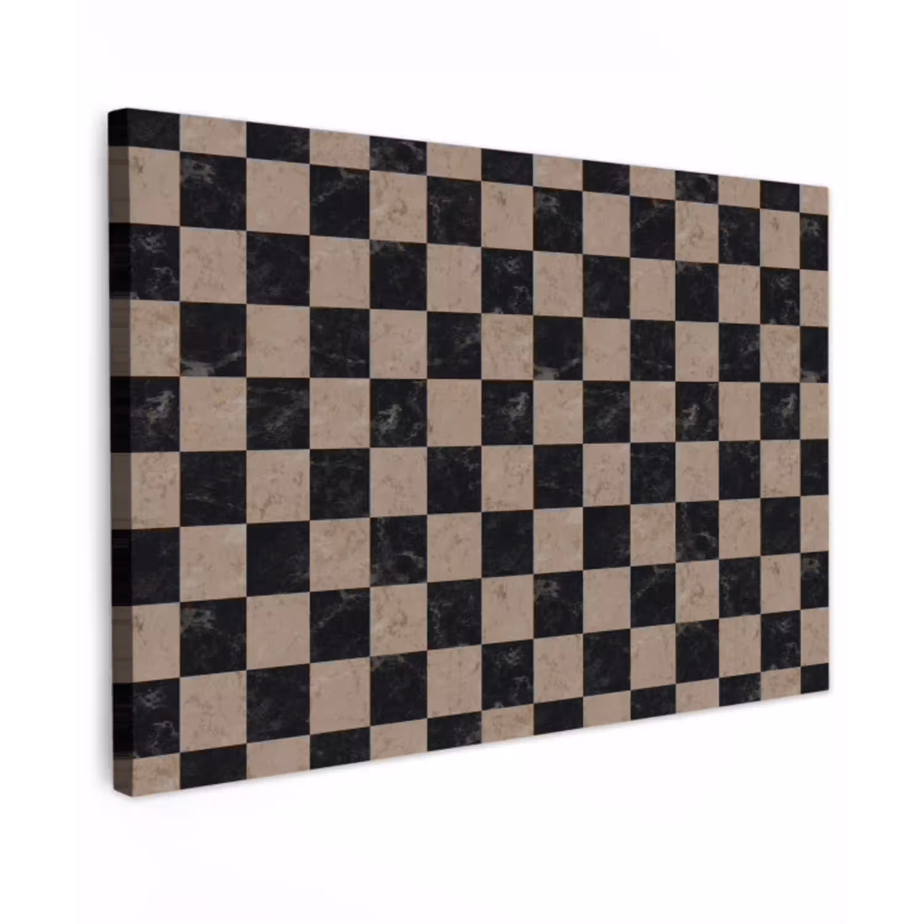Patroon - Dambord - Marmer canvas 2cm klein 34 -z3d
