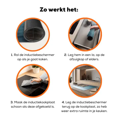 Houten steiger - Helderblauwe lucht Inductie beschermer vinyl 3mm klein -zzzzzzz-td-werking