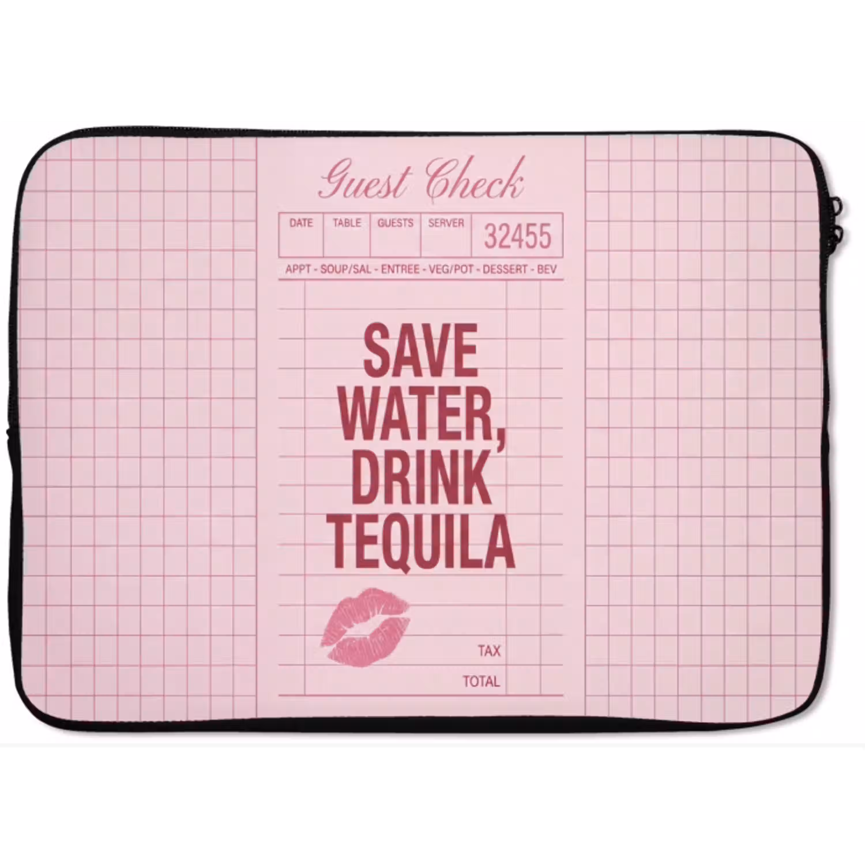 Humor - Drank - Tekst - Roze laptophoes neopreen klein -zkaufland3dotto