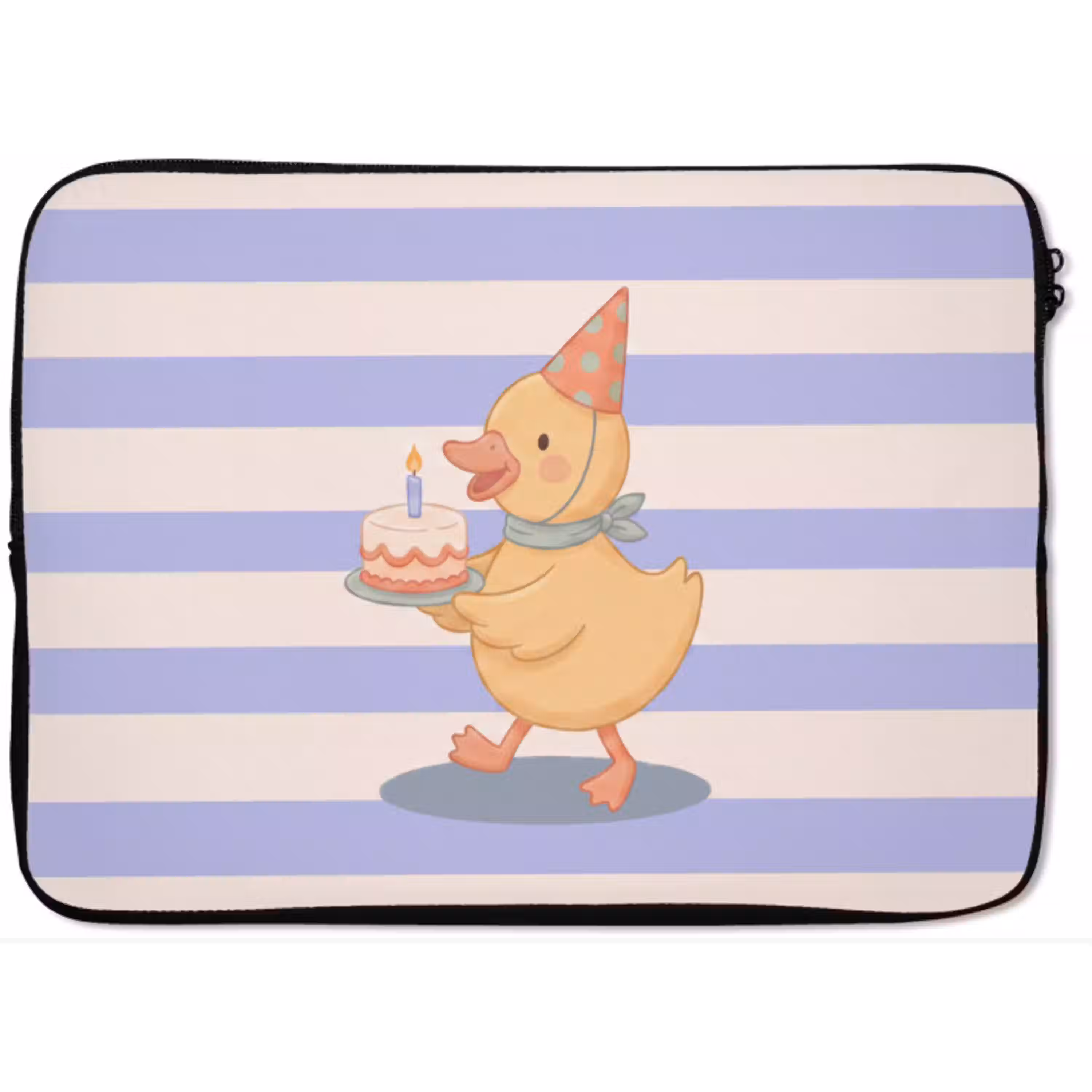 Vogel - Feest - Taart - Kinder - Illustratie laptophoes neopreen klein -zkaufland3dotto