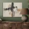 Penseelstreken - Ruw - Abstract - Beige PET vilt klein -sfeer2