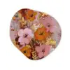 Schilderij - Bloemen - Rustiek - Roze Wandcirkel Organisch Forex 3mm klein -3d