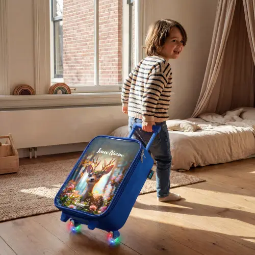 Bo bloemengewei Kinderkoffer - Blauw klein -sfeer1