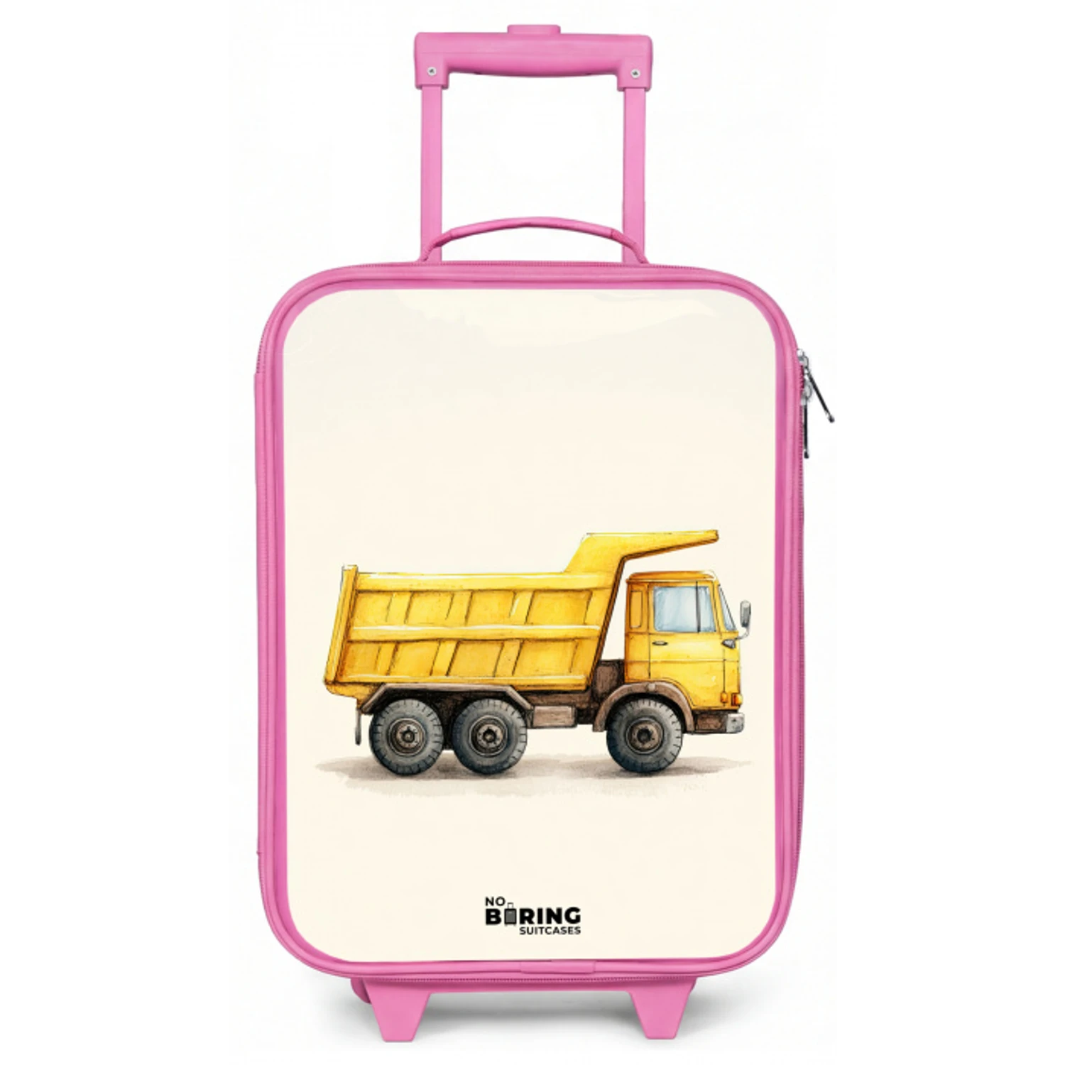 Kiepwagen - Getekend - Geel Kinderkoffer - Roze klein -zz3dotto