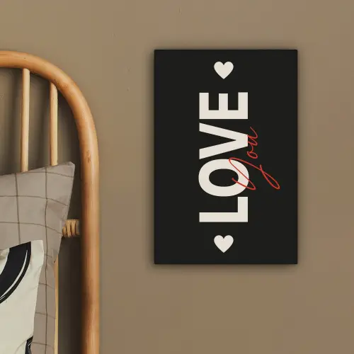 Love - Rood - Valentijn canvas 2cm klein -sfeer3