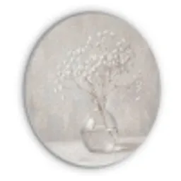 Gipskruid - Vaas - Wit Akoestische PET Vilt - Rond klein -3d