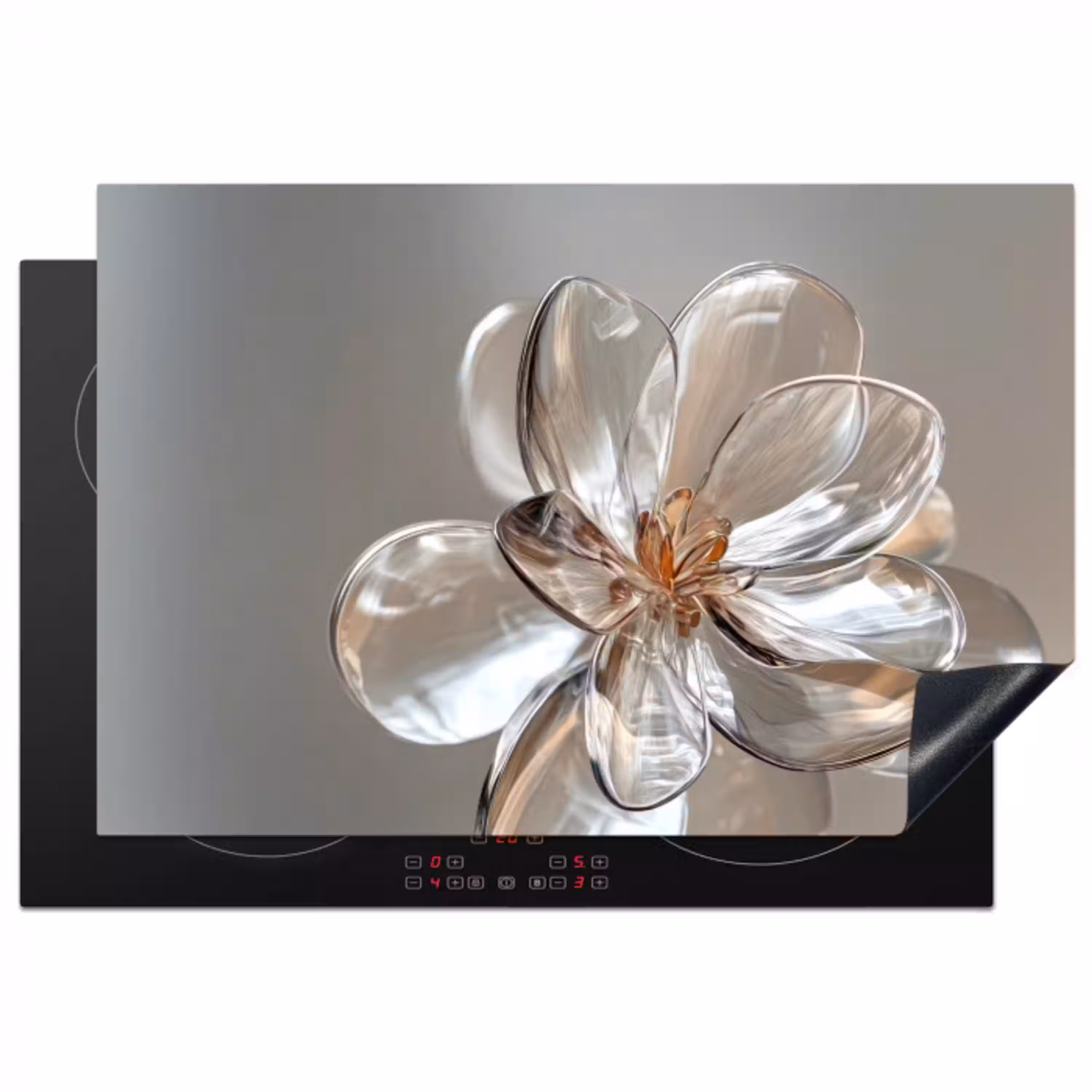 Bloem - Glazen - Doorzichtig Inductie beschermer vinyl 3mm klein -3d