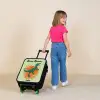 Dino - Natuur - Groen Kinderkoffer - Zwart klein -sfeer1
