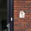 Abstract beige - Modern Naambord Huisje klein -sfeer2