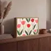 Tulpen - Modern - Roze Light Box met batterij (Wandlamp) middel -sfeer2