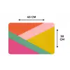 Driehoeken - Kleurrijk - Abstract Placemat vinyl groot -specs
