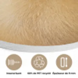 Pijltje - Eend - Natuur - Geel Akoestische PET Vilt - Rond klein -closeup_FR