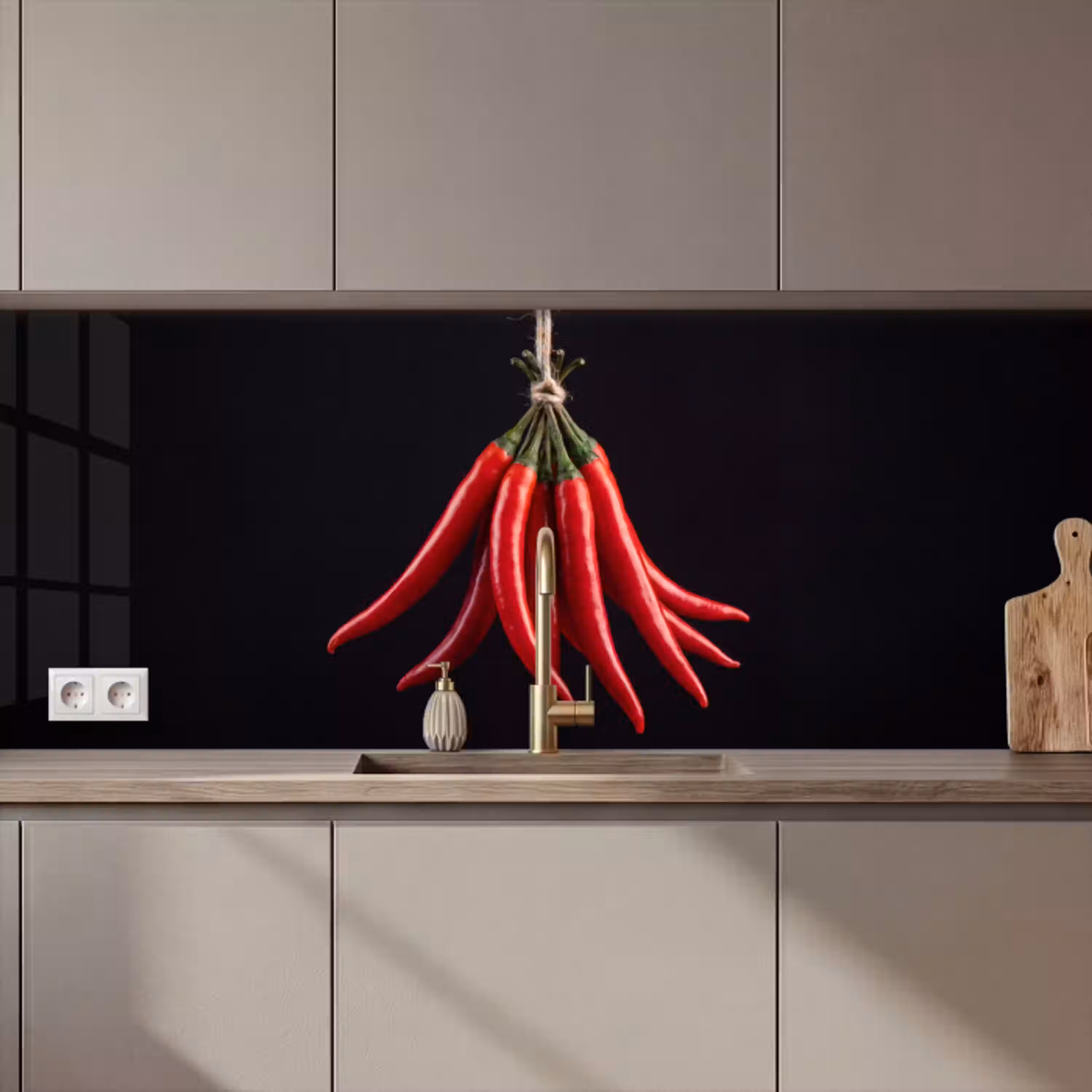 Rode peper - Eten keuken achterwand 2 middel zz_3dshopping