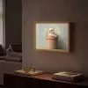 Bloempot - Kuiken - Bloemetjes Light Box met batterij (Wandlamp) middel -sfeer1