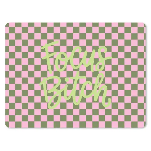 Focus - Vakken - Roze muismat rubber klein -3d