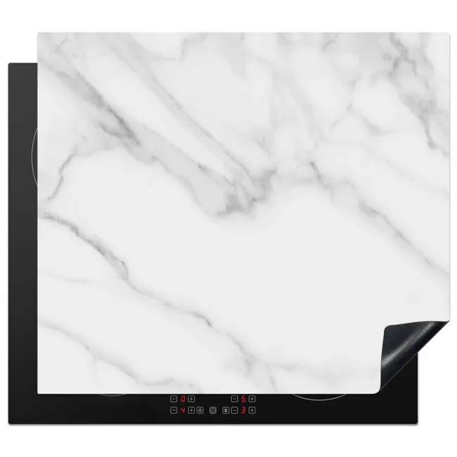Wit Marmeren Zen Inductie beschermer vinyl 3mm middel -3d