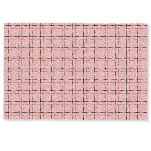 Plaid - Patroon - Gestreept - Roze Deurmat klein 898 -zkaufland3d