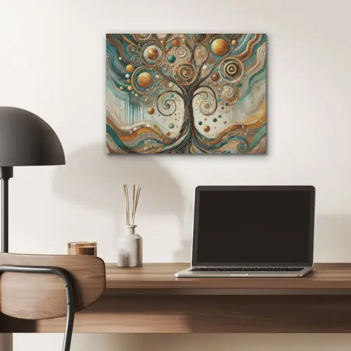 Levensboom - Boom - Abstract - Modern PET vilt klein -sfeer5