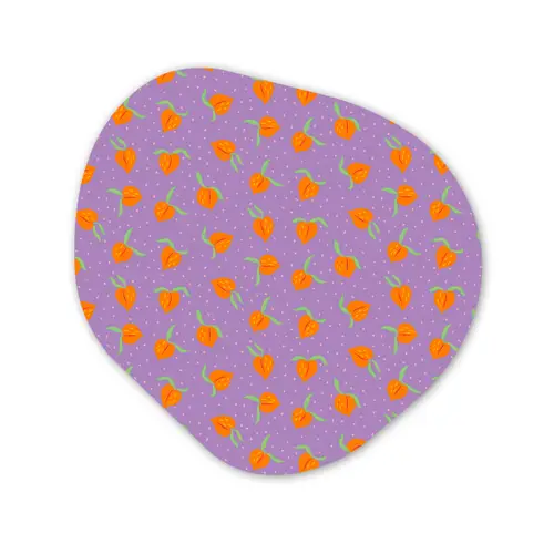 Paars - Oranje - Perzik Wandcirkel Organisch Forex 3mm klein 629 -3d