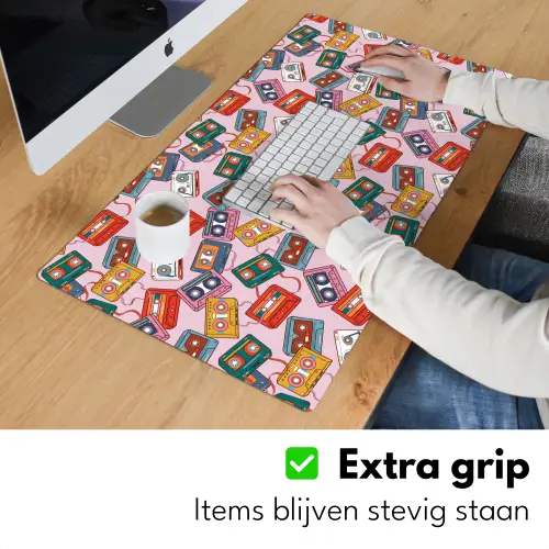 Cassette - Patroon - Roze Muismat XXL klein 681 -sfeer3