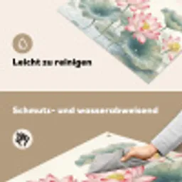Aquarel - Lotusbloemen - Kleurrijk Inductie beschemer met haakjes klein -ky-schoon-de