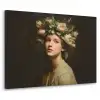 Bloemenstilte - Vrouw - Portret Textielframe zwart klein -3d