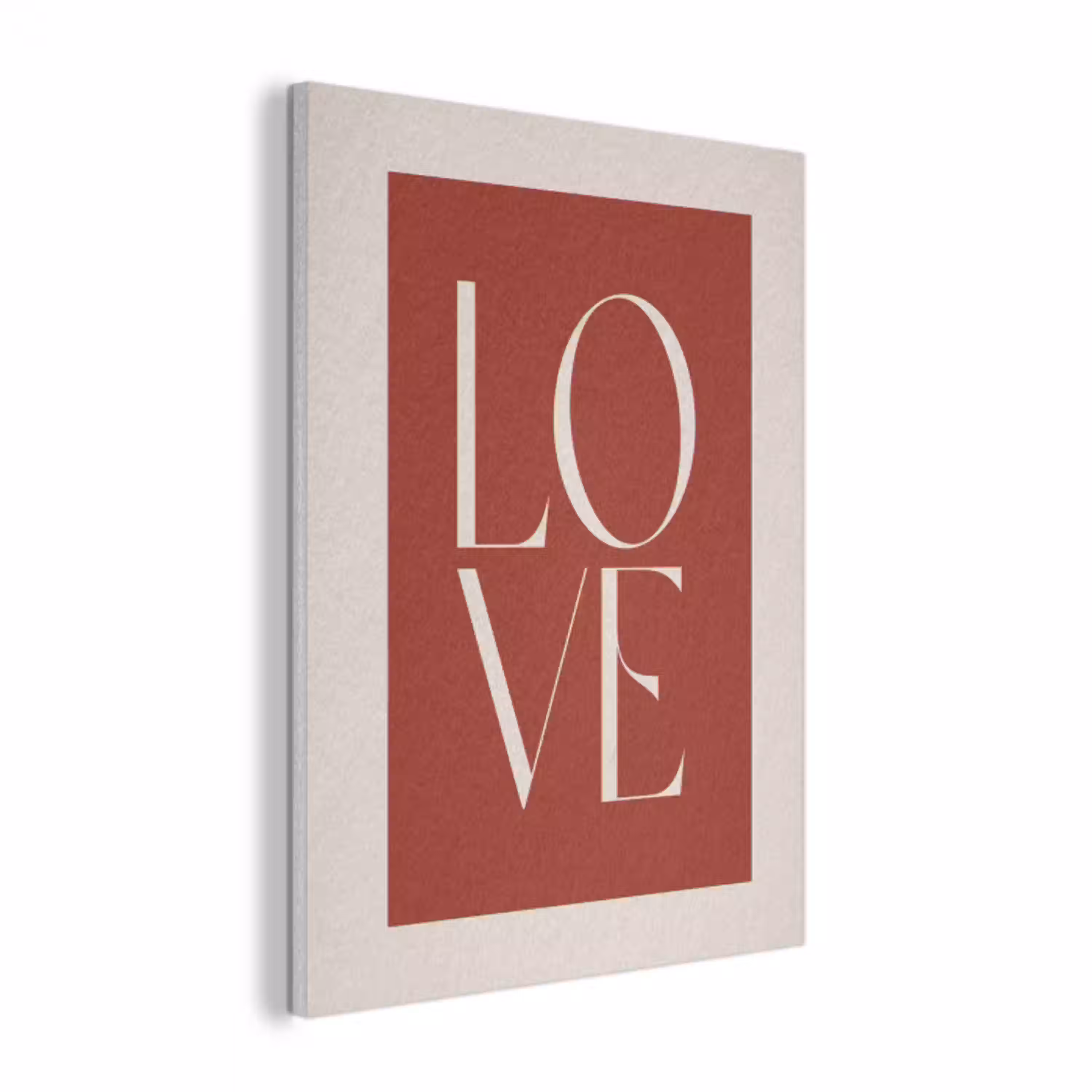 Love - Rood - Minimalistisch PET vilt klein -3d