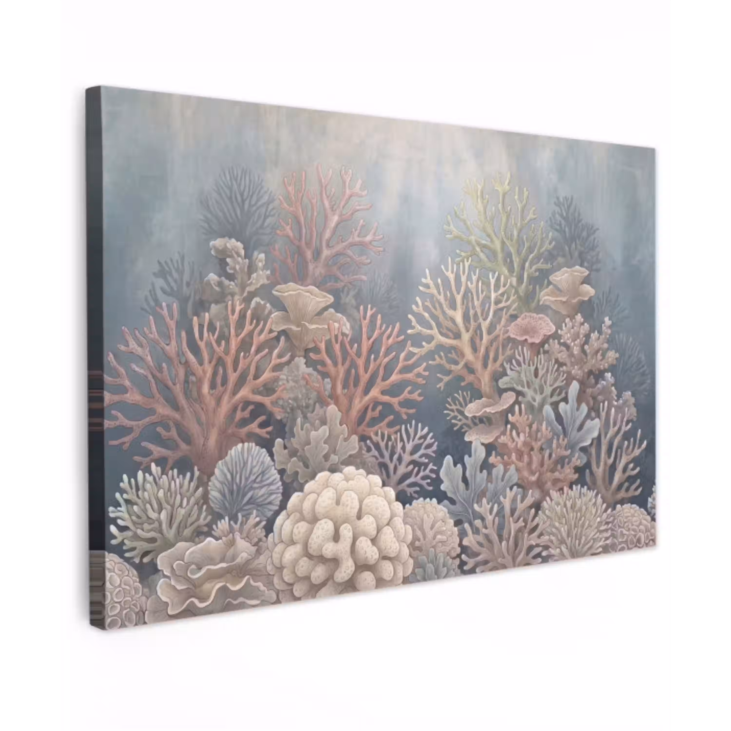 Koraal - Zeeleven - Onderwater - Illustratie - Natuur Tuinposter op houten frame 2 cm dik klein -3d