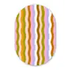 lijnen - Golven - Pastelkleuren - Patroon Wandcirkel Ovaal Forex klein -3d